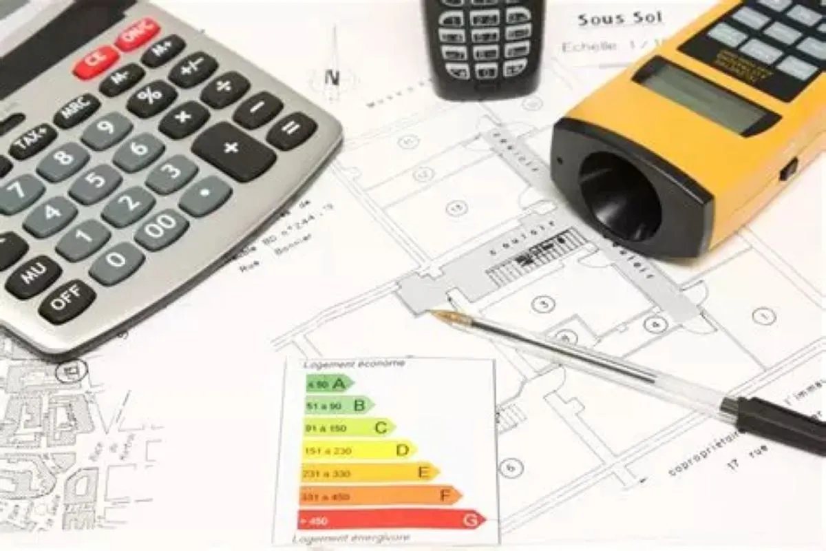 Illustration d'un bâtiment résidentiel avec des panneaux solaires sur le toit, représentant l'efficacité énergétique